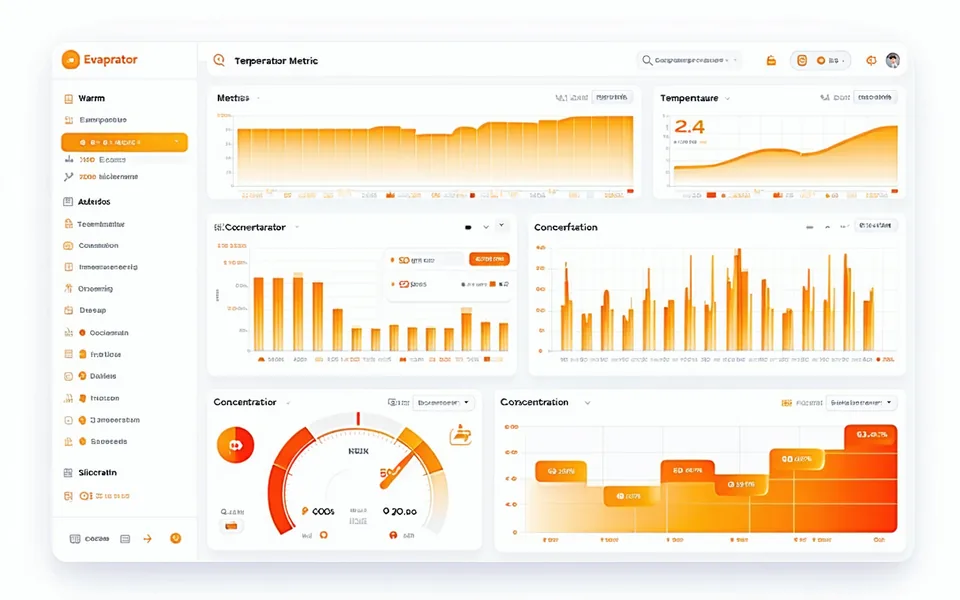 Twynvex dashboard showing a food processing pasteurization digital twin with temperature and flow metrics