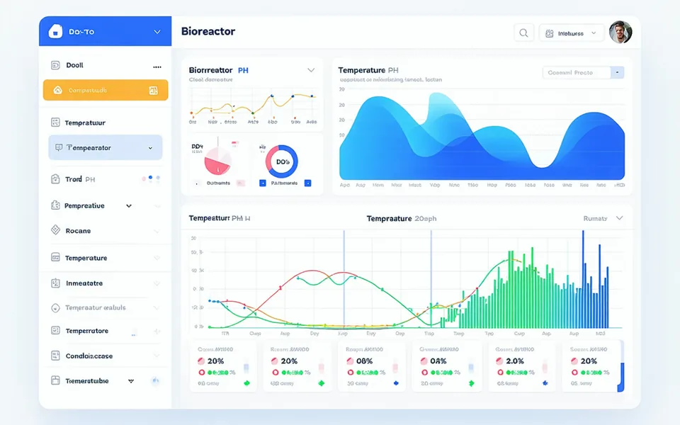 Twynvex dashboard showing a pharmaceutical bioprocess digital twin with fermentation kinetics tracking